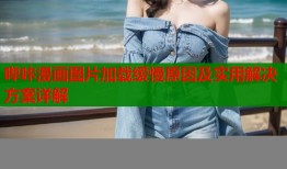 哔咔漫画图片加载缓慢原因及实用解决方案详解